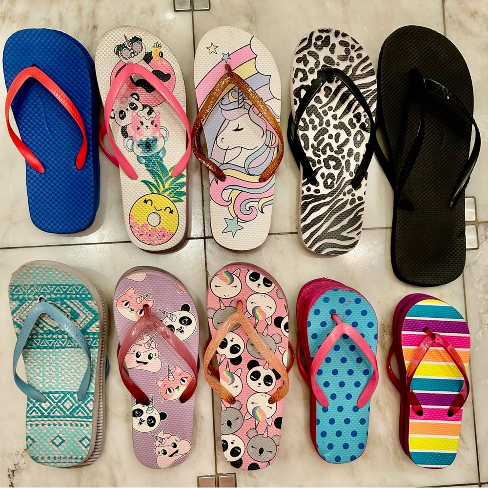 Children’s Place Kids Flip Flops Set of 10